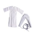 thumbnail image 1 of FashionCha 2 Pieces Miniature Figure Coat Action Figure Clothes Costume Accessory Trench Coat Mid Length Jacket Cloth Material Suitable for Tabletop Gaming Model Dioramas white, 1 of 8