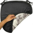 thumbnail image 6 of Hummingbirds Chair Seating Cushion Set of 4, Birds and Flowers Monochromic Classical Design Nostalgia Ornate, Seat Pads for Office with Anti-slip Backing, 16"x16", Cream Beige Brown, by Ambesonne, 6 of 7