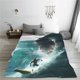 thumbnail image 5 of Fotbe Surfing Shark Manta de Franela Acolchonada con Estampado, Súper Suave y Esponjosa, Extra Grande para Sofá, Cama, Uso Todo el Año-60"x50", 5 of 7