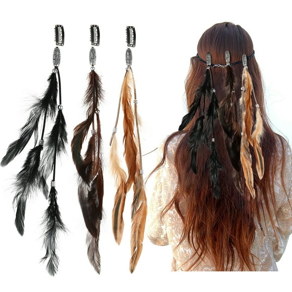3 unids retro clips de pelo pluma bobby pin mujer decoración de pelo accesorios horquilla (color mixto)