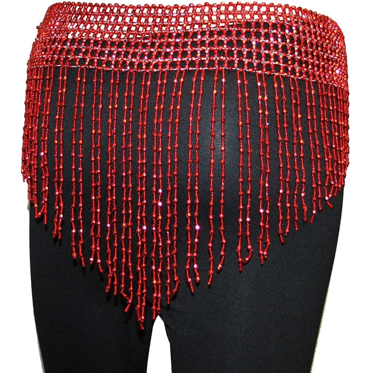 Red Beaded Belly Dancer Belt s-l400.jpg main image 3