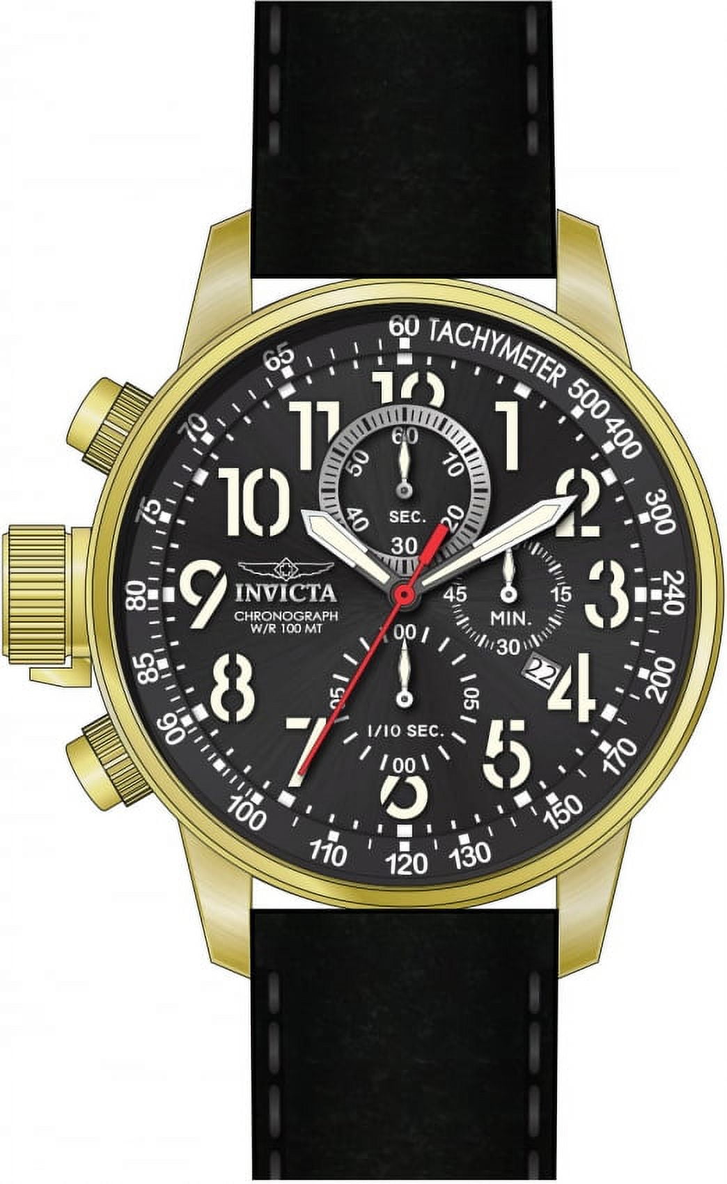 Invicta Men's I-Force 28741 Gold Leather Quartz Fashion Watch