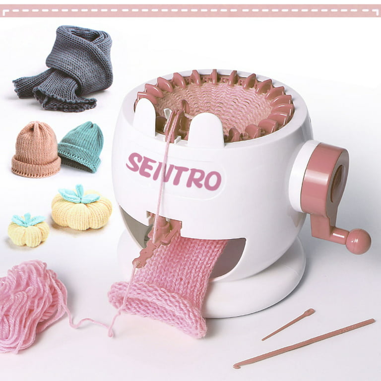 TureClos Round Loom Knitting Hand Crank Crocheting Machine Hat Socks  Homemade DIY Art Beginners Circular Automatic Weaving Craft