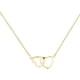 thumbnail image 2 of Collar para mujer, joyería para mujer, collar de aleación con doble corazón de melocotón y corazón para mujer, collar dorado para mujer., 2 of 5