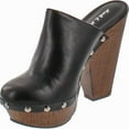 thumbnail image 2 of Mark and Maddux ANTONIO-06 Wood Effect Platform Women's Clogs in Black, 2 of 4