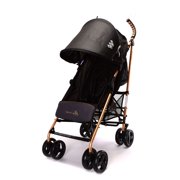 WonderBuggy 4 Position Aluminum Frame Stroller With Large Basket and Extended Canopy Black
