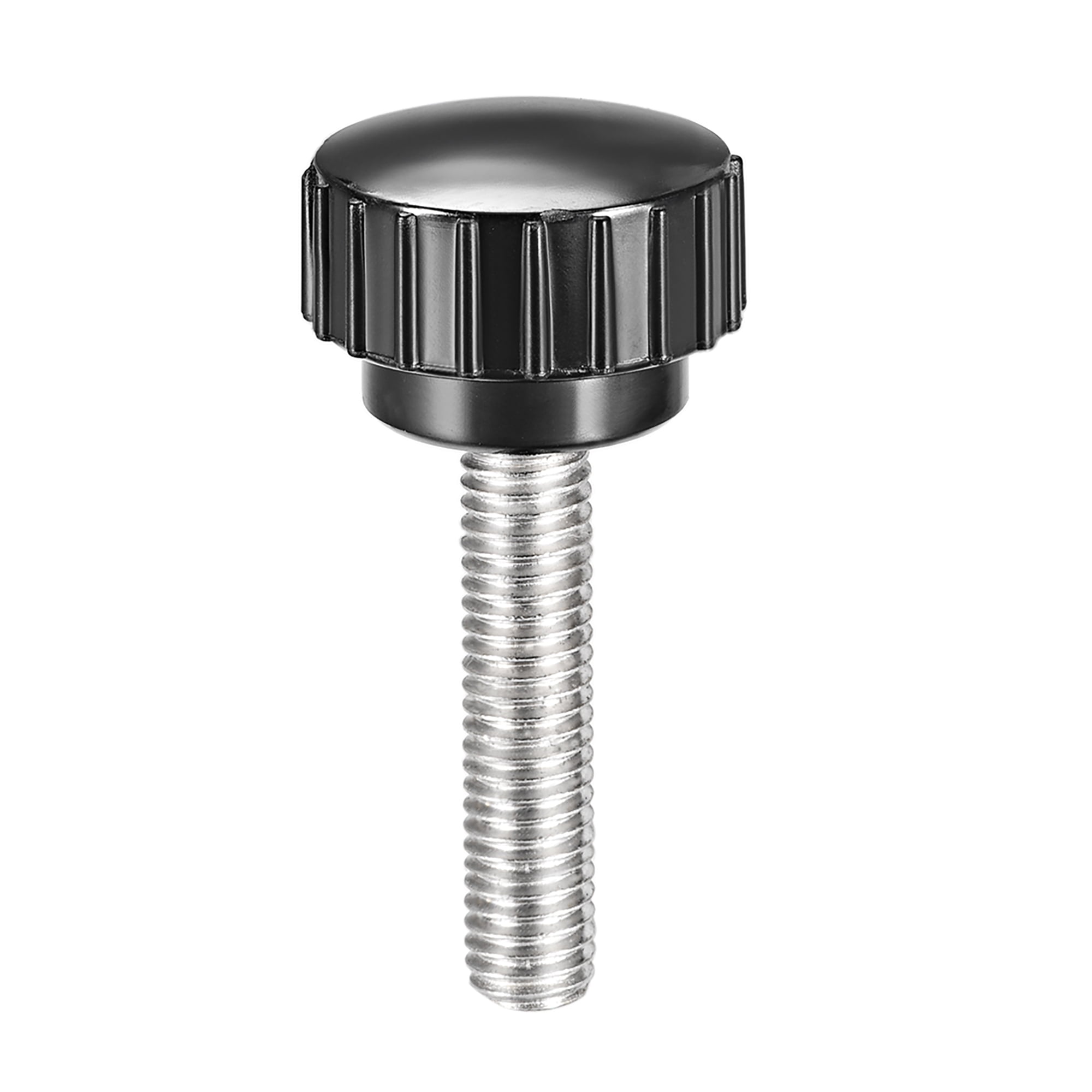 Uxcell M8 x 35mm Male Thread 26mm Round Head Knurled Clamping Knobs 1