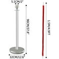 thumbnail image 2 of VEVOR 4Pack Silver Stanchion Posts Queue Red Velvet Rope 38 Inch Rope Barriers Crowd Control Barriers Queue Line for Patrty School Hotel Supplies, 2 of 9
