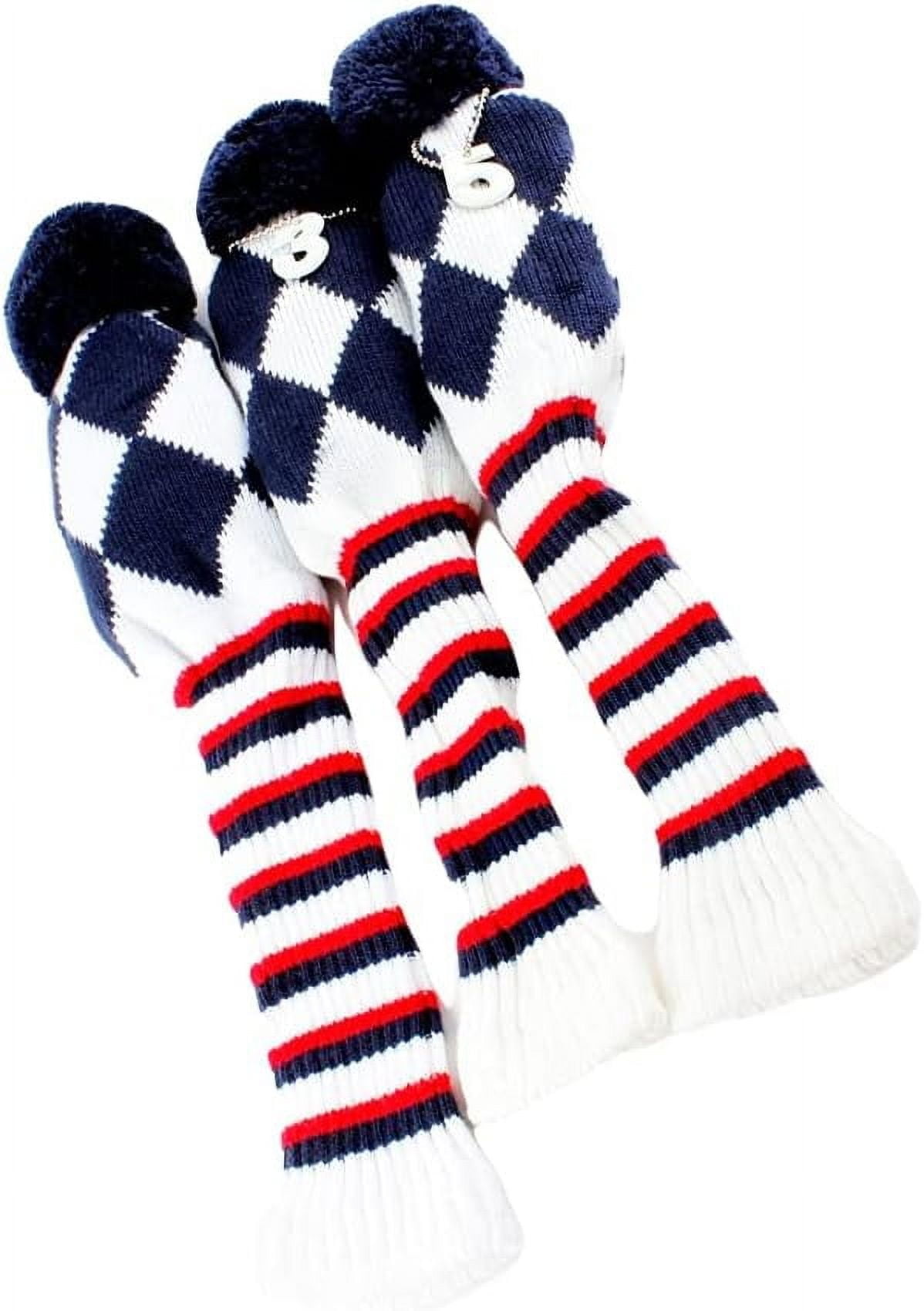 Knitted Golf Club Head Covers for Driver and Fairway Woods Headcovers Set (pack of 3)