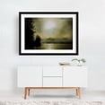 thumbnail image 2 of Washington Veiled Sunrise - Washington Photography Foggy Silhouette Nature Mystical Landscape Lake Scenic Black Framed Wall Art Print 24 x 36 inches, 2 of 4