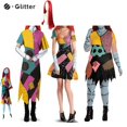 thumbnail image 2 of La Pesadilla Antes De Navidad Sally Disfraz De Halloween Para Las Mujeres Cosplay Vestido De Manga Corta Falda Esqueleto Zombie Ghos Horror, 2 of 3