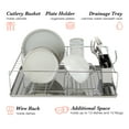thumbnail image 4 of Kitchen Details Twisted Chrome 3 Piece Dish Rack, 4 of 10