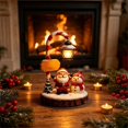 thumbnail image 6 of Clearance! Resin Santa Figurine Christmas Night Light, Christmas Decorations for Home, Vintage Glowing Christmas Decor for Desktop Shelf, 6 of 7