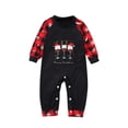thumbnail image 3 of Odeerbi Matching Family Christmas Pajamas Sets Baby Plaid Romper Jumpsuits Xmas Patchwork Printed Loungewear Round Neck 2024 Long Sleeve Homewear Sleepwear Jammies for Baby, 3 of 6