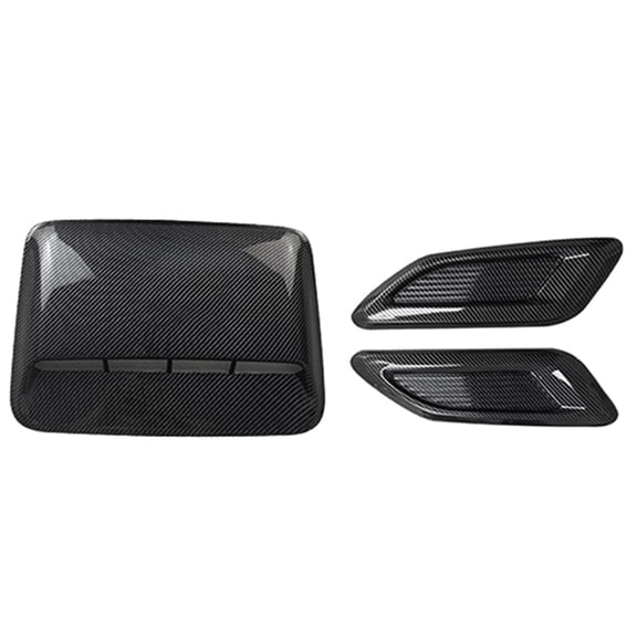 moweiyu Car Air  Intake Hood Scoop Vent Bonnet Decor Cover Center Side Air Outlet Hood Auto Exterior Accessories Universal A