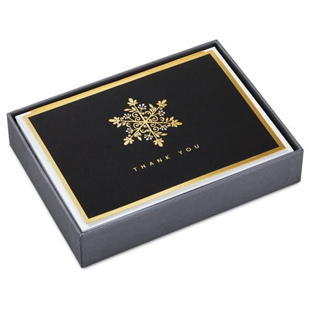 - Hallmark Holiday Thank You Notes, Gold Snowflake (10 Cards with Envelopes)