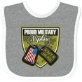thumbnail image 3 of Inktastic Proud Military Nephew Boys Baby Bib, 3 of 4