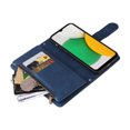 thumbnail image 4 of Case for Samsung Galaxy A03 Cover Zipper Pocket Wallet Case Magnetic Protective - Blue, 4 of 5