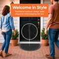 thumbnail image 3 of Superio Non-Slip Welcome Doormat for Entry, Indoor Outdoor, Heavy Duty, Waterproof, Easy Clean, Low-Profile Mats for Entry, Garage, Patio, High Traffic Areas, 18"x30" (Black, Sunburst Coir), 3 of 9