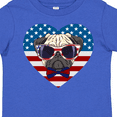 thumbnail image 4 of Inktastic Pug Dog Patriotic US Flag Heart Boys or Girls Toddler T-Shirt, 4 of 5