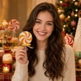 thumbnail image 5 of Candyland Christmas Decorations 4 Inch Orange Lollipop Tree Topper Christmas Decorations for Home Indoor Christmas Decorations for Holiday Party Display 1 Piece, 5 of 7
