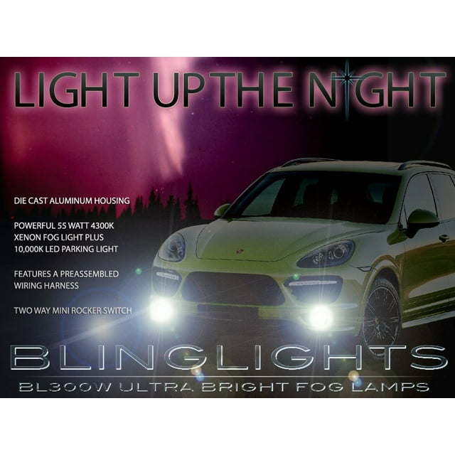 For BlingLights Fog Lights Kit for 2011 2012 2013 2014 Porsche Cayenne 958