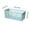 🔥 Green_Base#20308, variant on Plastic Storage Basket with Handles | Hollow Rectangular Stackable Ventilated Organizer Bin | Multipurpose for Kitchen, Bathroom, Refrigerator | 11x5x4.5in | White/Green | 1 Pack