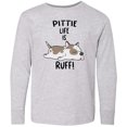 thumbnail image 3 of Inktastic Pittie Life is Ruff Spotted Pit Bull Long Sleeve Youth T-Shirt, 3 of 5