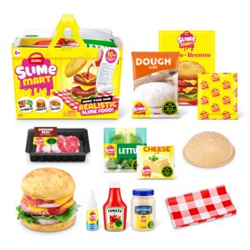 Slime Mart Small Basket Burger by ZURU - Play Food Themed DIY Slime Kit for Kids Ages 6 