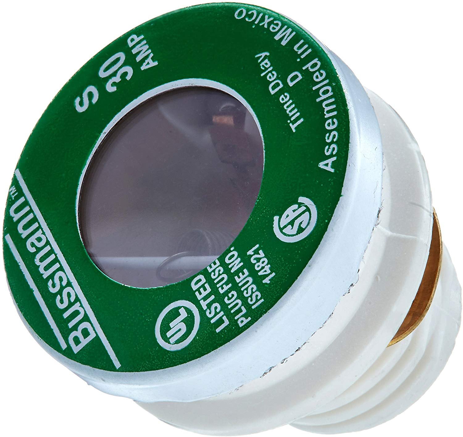 Bussmann BP/S-30 30 Amp Type S Time-Delay Dual-Element Plug Fuse Rejection Base, 125V UL Listed Carded, 2-Pack