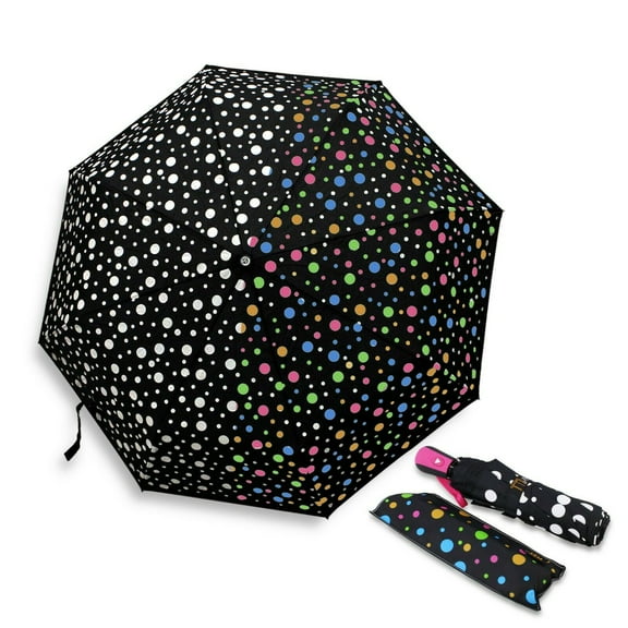 Color Changing Umbrella with Cute Polka Dots Automatic Open Close Good Gift Random Color