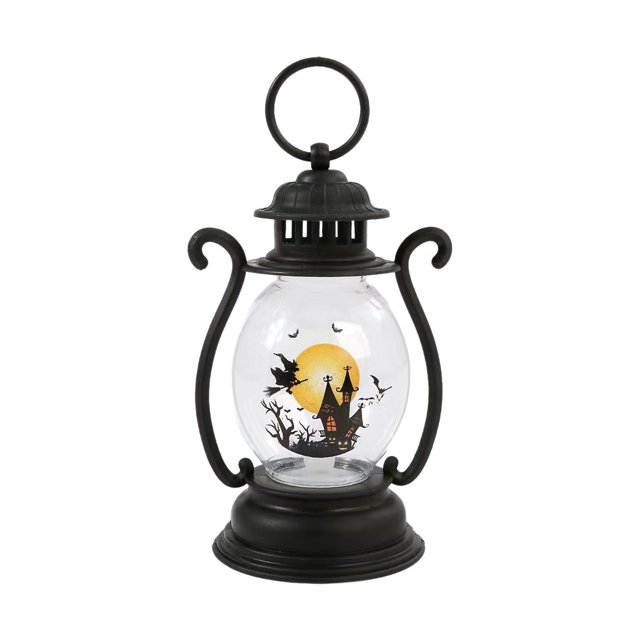 Halloween Decorations Lights Small Round Lantern Halloween Decorations Electronic Candles Environmental Decoration Props Halloween Handheld Night Light