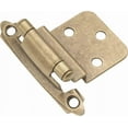 thumbnail image 2 of Hickory Hardware Surface Self-Closing Collection Hinge (Pair) - Antique Brass, 2 of 2