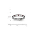 thumbnail image 2 of 1/5 Carat (Ctw) Lab Created Ruby Band Stackable Ring in Sterling Silver for Women, 2 of 6