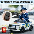 thumbnail image 2 of Jaxpety  Kids Ride On Police Car Power Wheels Electric Vehicle Toys with Remote Control  for Toddlers 3-6 Years, 2 of 6