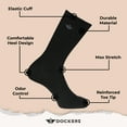 thumbnail image 4 of Dockers Men's Performance Socks - 3-Pairs and 6-Pairs Athletic and Dress Crew Socks, Black 41 (3-PK), 4 of 9