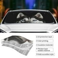 thumbnail image 5 of KAKALAD Husky Dog Head 02 Folding Aluminum Windshield Car Sun Shades 51"x 27.5", 5 of 9