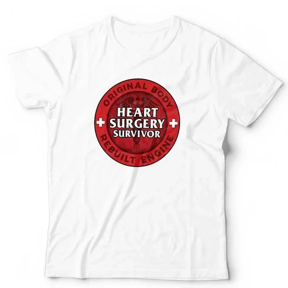 Heart Surgery Survivor Bypass Operation Recovery Humor Medical Graphic Unisex T-Shirt, up to size 5XL