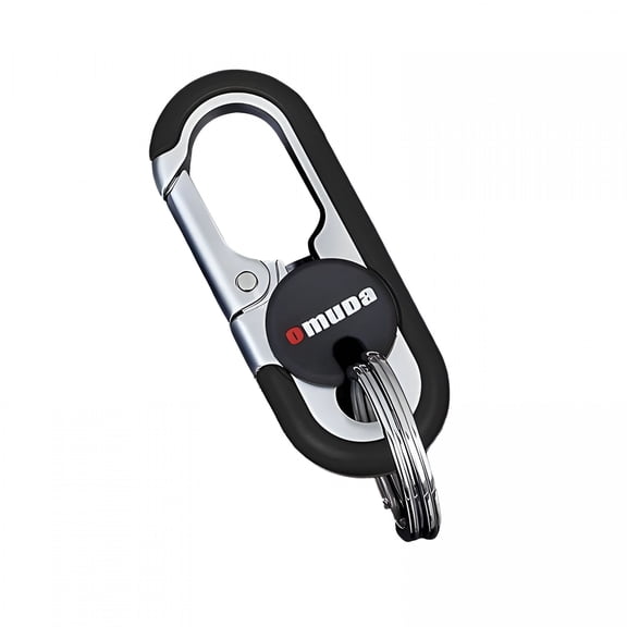 DESIGNICE Stainless Steel Carabiner Keychains, Heavy Duty Zinc Alloy Anti-Loss Key Chain Clips and Rings for Men Women