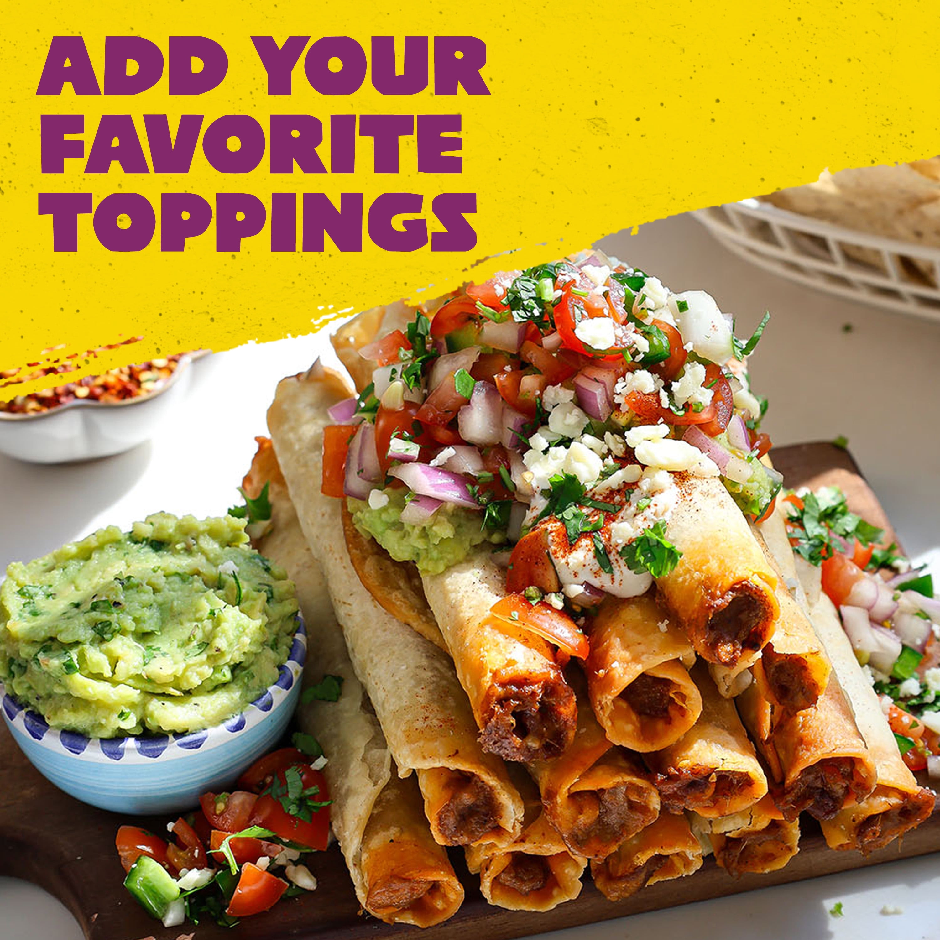 Jose Ole Double Stuffed Beef Taquitos, Corn Tortillas, Frozen Mexican Food, 16.5 oz
