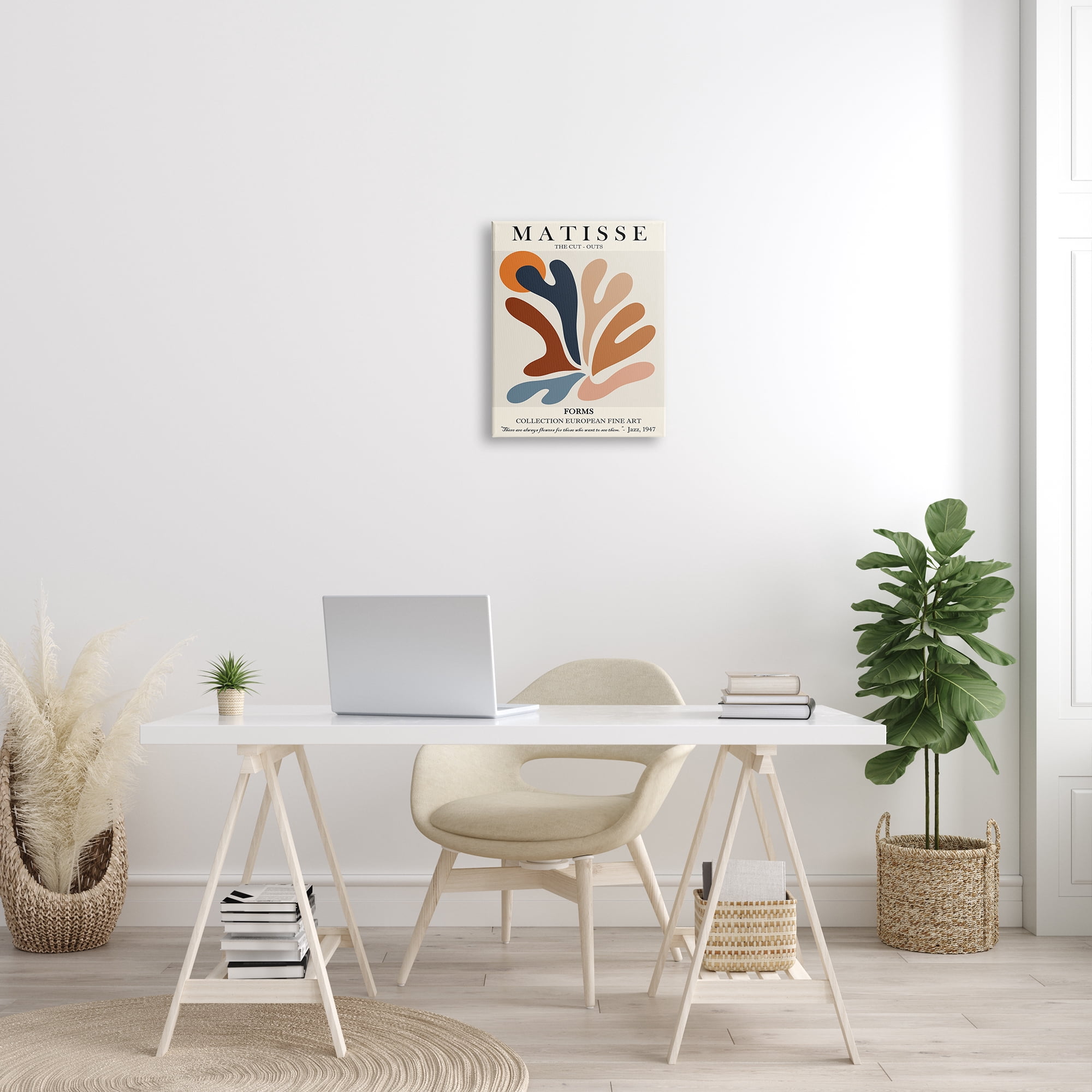 Stupell Industries Matisse Abstract Cut Out Forms Traditional Painting , 16 x 20, Designed by Ros Ruseva