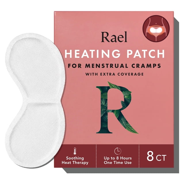 Rael Heating Pad, Heat Patches for PMS - Menstrual Cramps, Period, Adhesive Heat Patches (Large)