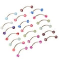 thumbnail image 1 of Piercings para labios, anillos para cejas, piercings corporales para lengua, cejas, labios y nariz. Estilo 1, 1 of 8