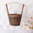 thumbnail image 4 of Phenofice 2Pack Hanging Railing Planter Rustic Style Wood Flower Pots for Homeowners, 4 of 8