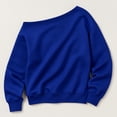 thumbnail image 6 of HappyYEE Women’s off the Shoulder Sweatshirt -Oversized Long Sleeve Versatile Sweatshirt - Fall Fleece Lined Daily Casual Layering Tops XXS, 6 of 7