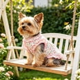 thumbnail image 5 of Floral Dog T-Shirts with D-Ring Ruffled Girl Puppy Clothes for Small Dogs Boy, Lightweight Sleeveless Pet Vest Spring Summer, for Cats Doggies Outfits Park Use, 5 of 5