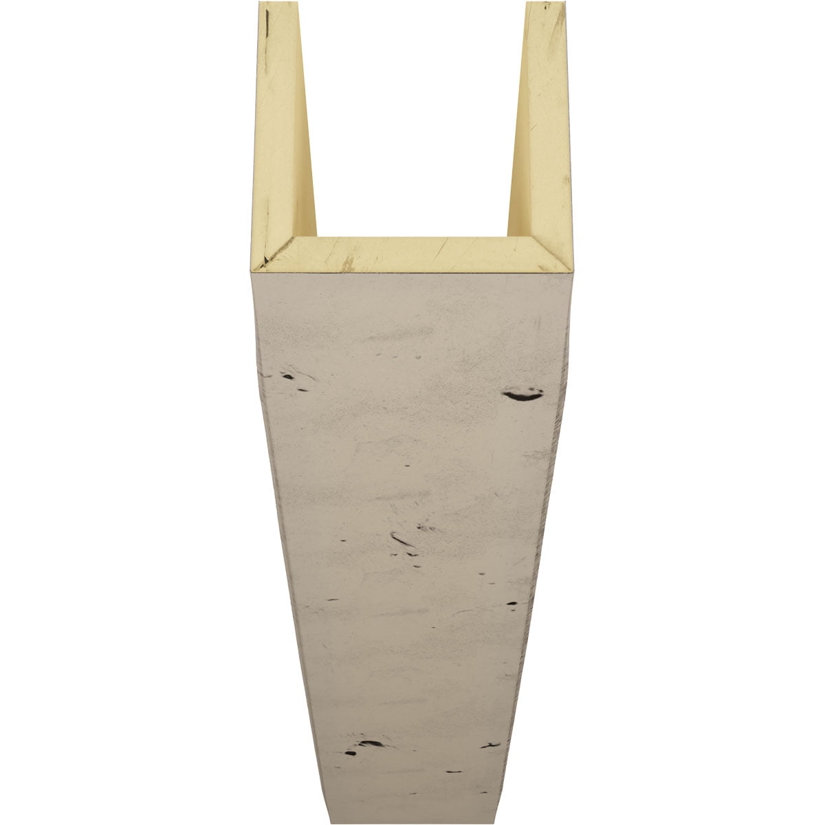 6"W x 8"H x 16'L 3-Sided (U-beam) Knotty Pine Endurathane Faux Wood Ceiling Beam, Burnished Pine