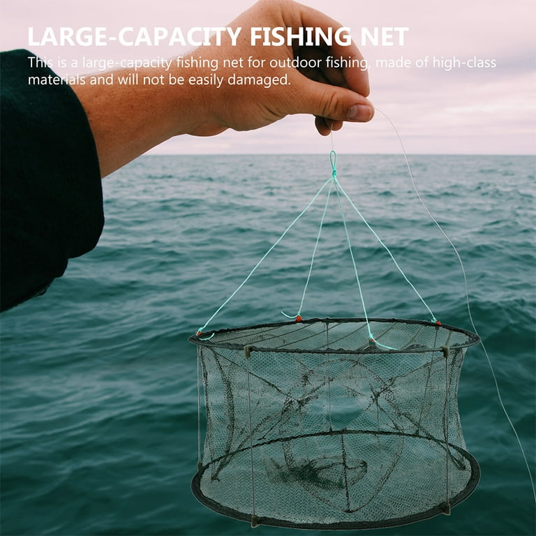 Fishing Tackle Cage Automatic Fold Net Crayfish Catcher Multi-use Bait Trap  2 Pcs