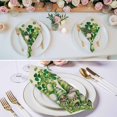 thumbnail image 3 of St Patrick's Day Cloth Napkins, Lucky Shamrock Gnomes Truck Branches Beige Washable and Reusable Dinner Napkins Set of 2, Table Napkin for Kitchen Party Birthday Wedding Hotel Housewarming 20"x20", 3 of 9