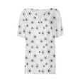 thumbnail image 5 of GaThRRgYP Summer Tops for Girls,Women's Halloween Printed Button Short Sleeved V-neck Top/shirt White L, 5 of 5